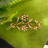 Antique 9 Carat Yellow Gold Pearl Brooch