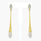 NEW 14 Carat Yellow Gold Diamond Drop Earrings - Jordans Jewellers