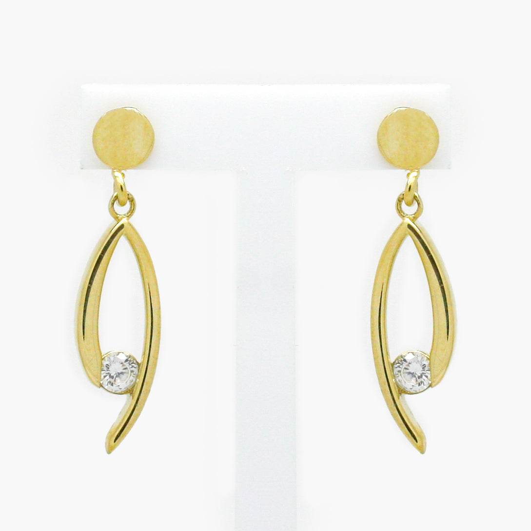 NEW 9 Carat Yellow Gold CZ Earrings - Jordans Jewellers