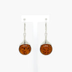Baltic Amber & Silver Drop Earrings - Jordans Jewellers