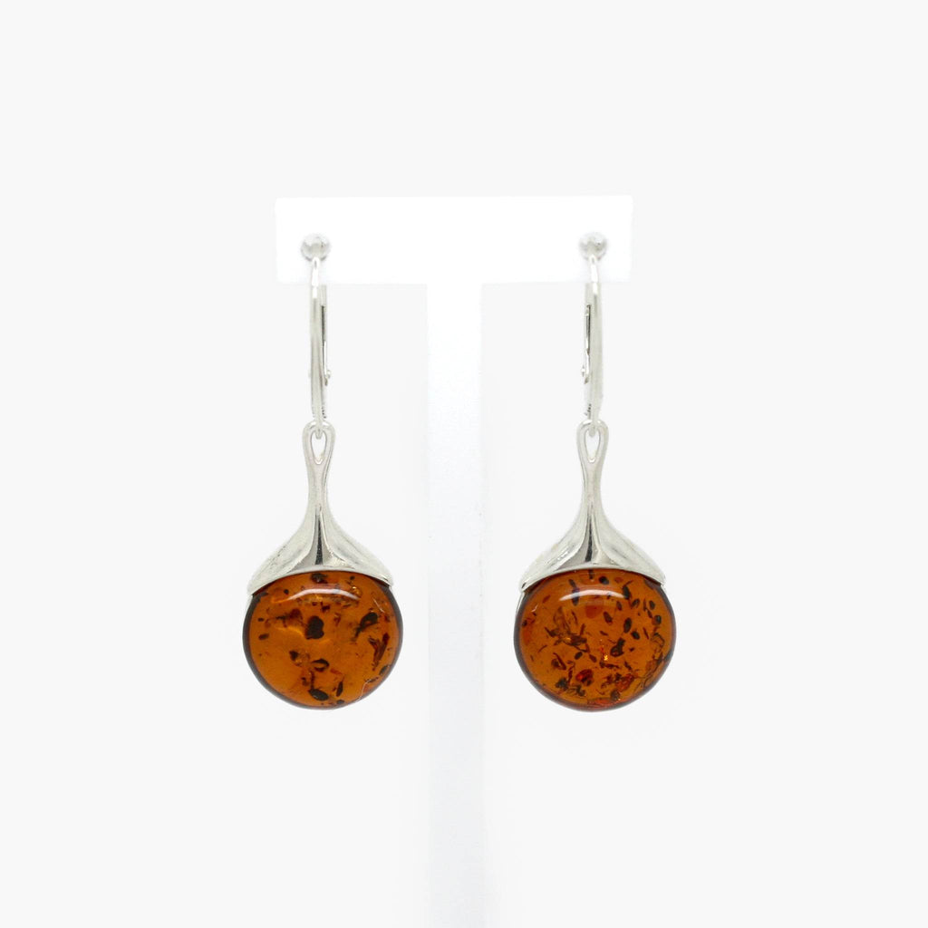 Baltic Amber & Silver Drop Earrings - Jordans Jewellers