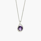 Silver Amethyst Swirl Pendant Necklace - Jordans Jewellers