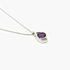 Silver Amethyst Swirl Pendant Necklace - Jordans Jewellers