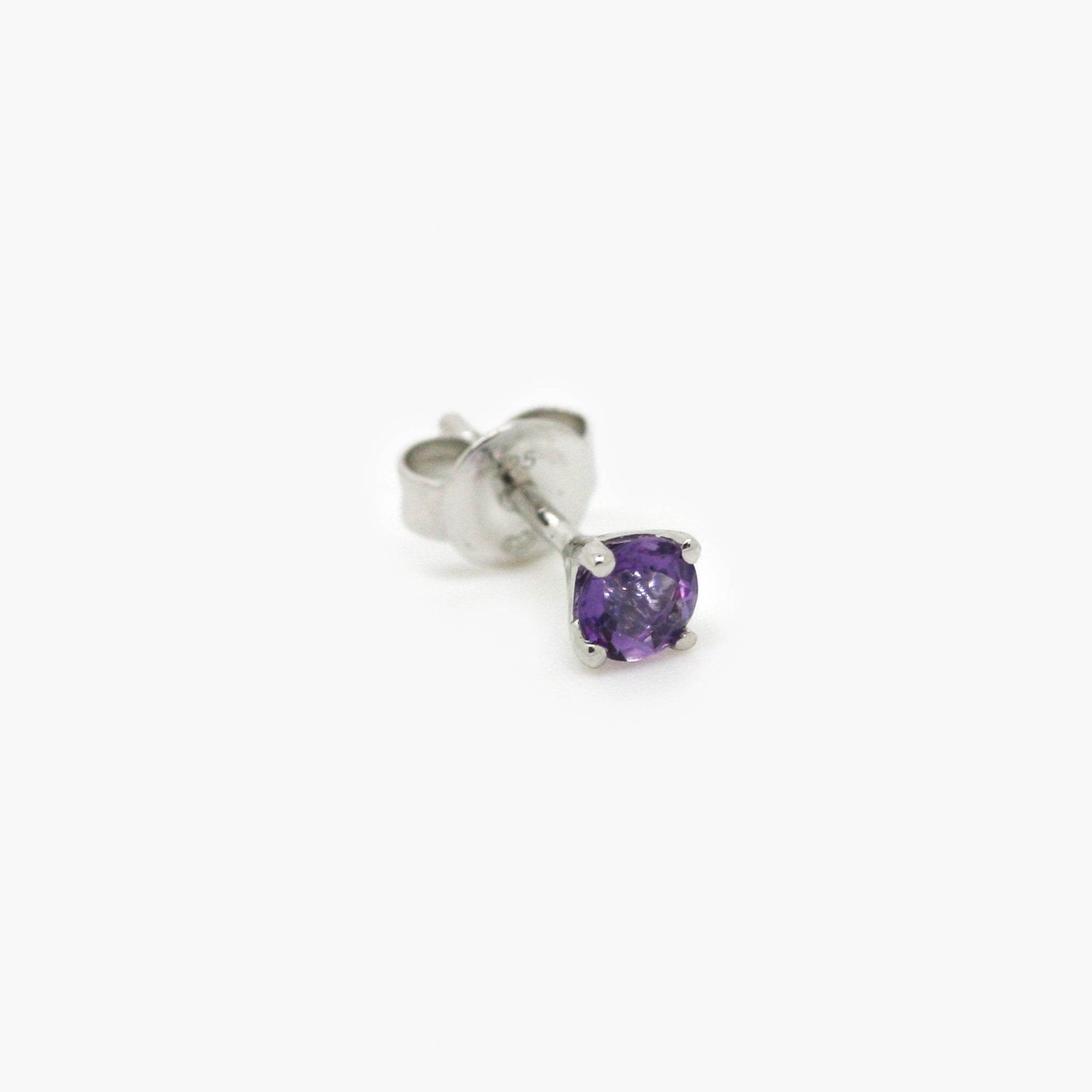 Silver Amethyst Stud Earrings - Jordans Jewellers