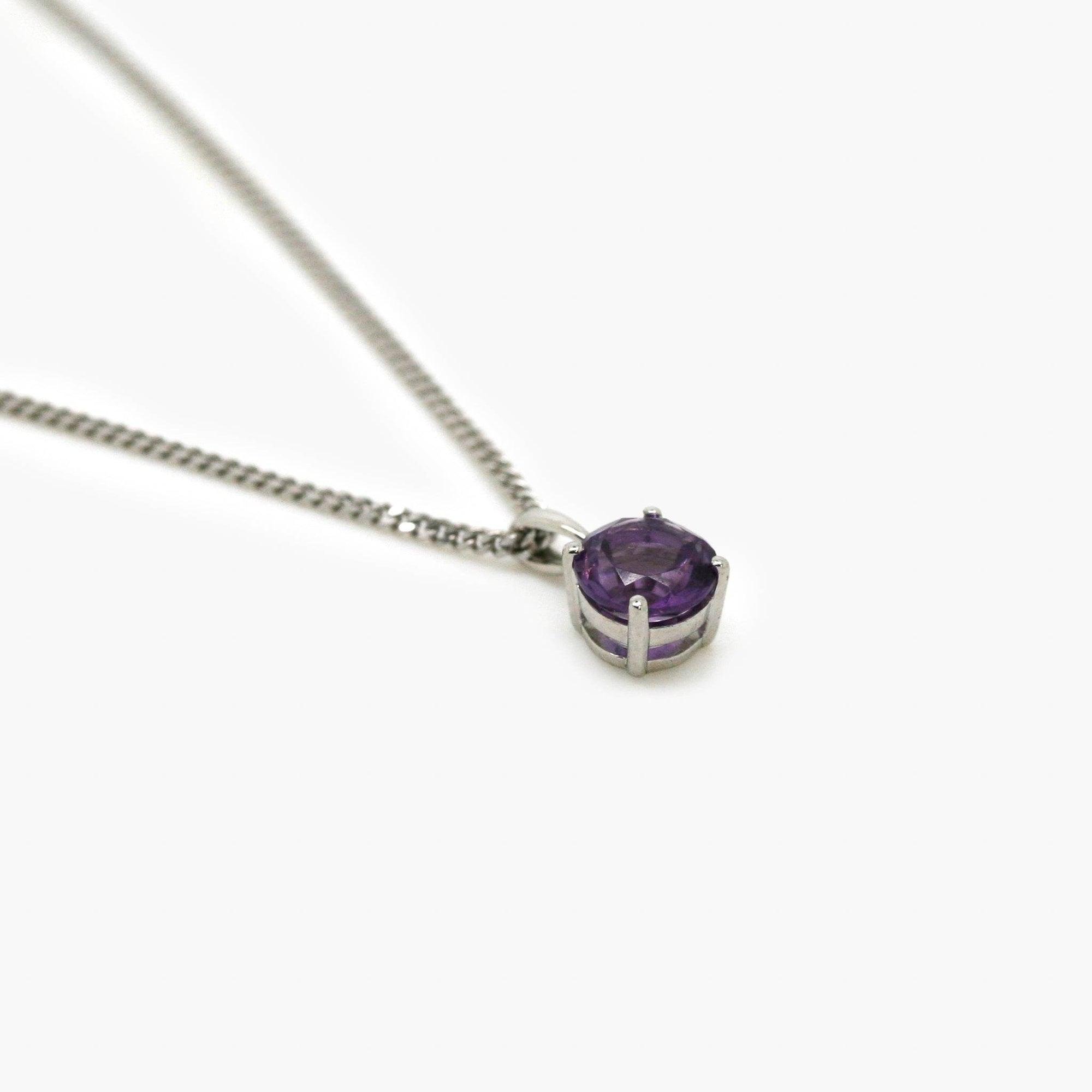 Silver Amethyst Pendant Necklace - Jordans Jewellers