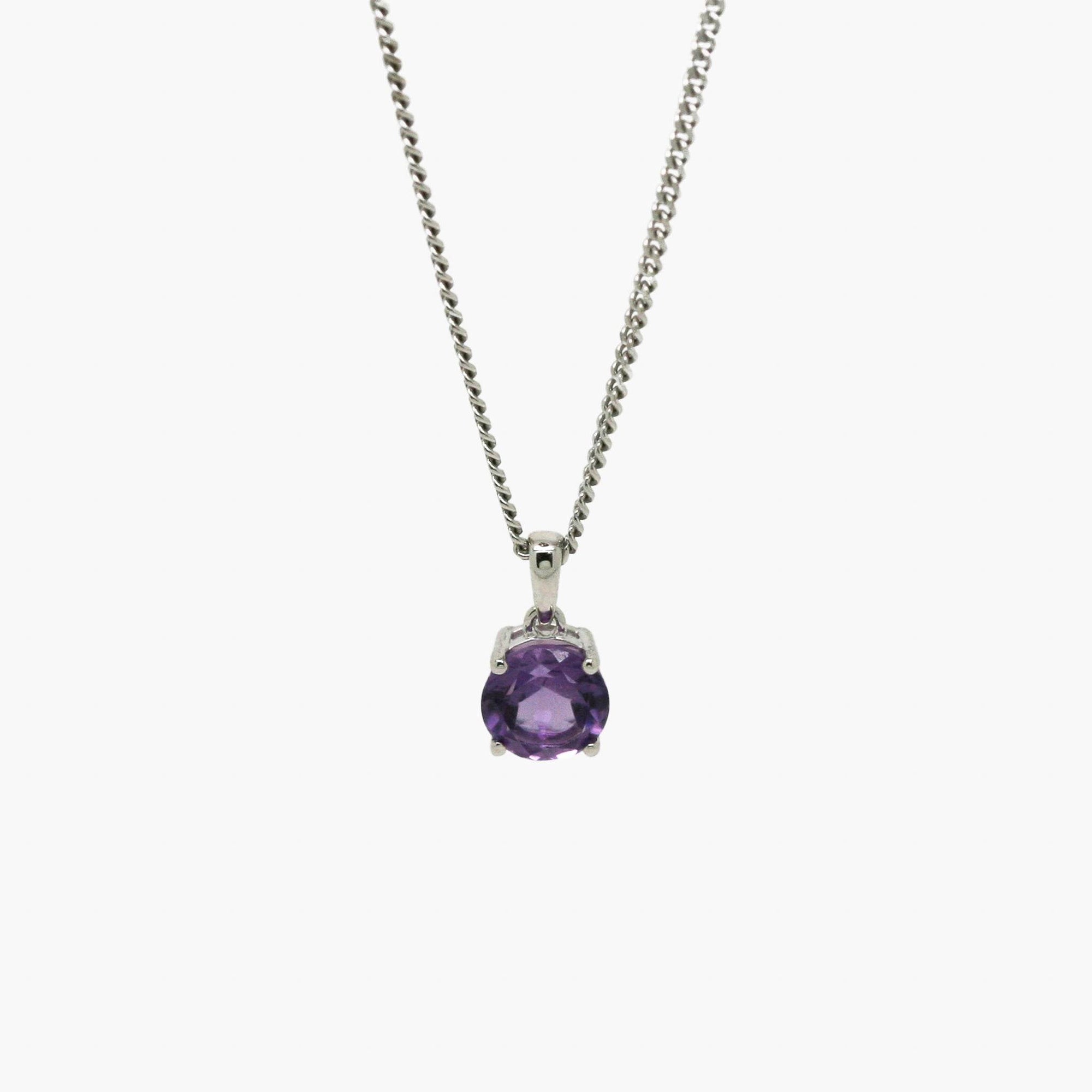 Silver Amethyst Pendant Necklace - Jordans Jewellers