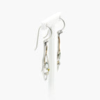 Silver Drop Earrings with Aquamarine, Pearl and Gold - Jordans Jewellers