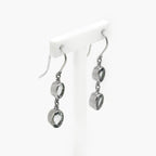 9ct White Gold Aquamarine Double Drop Earrings - Jordans Jewellers