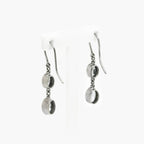 9ct White Gold Aquamarine Double Drop Earrings - Jordans Jewellers