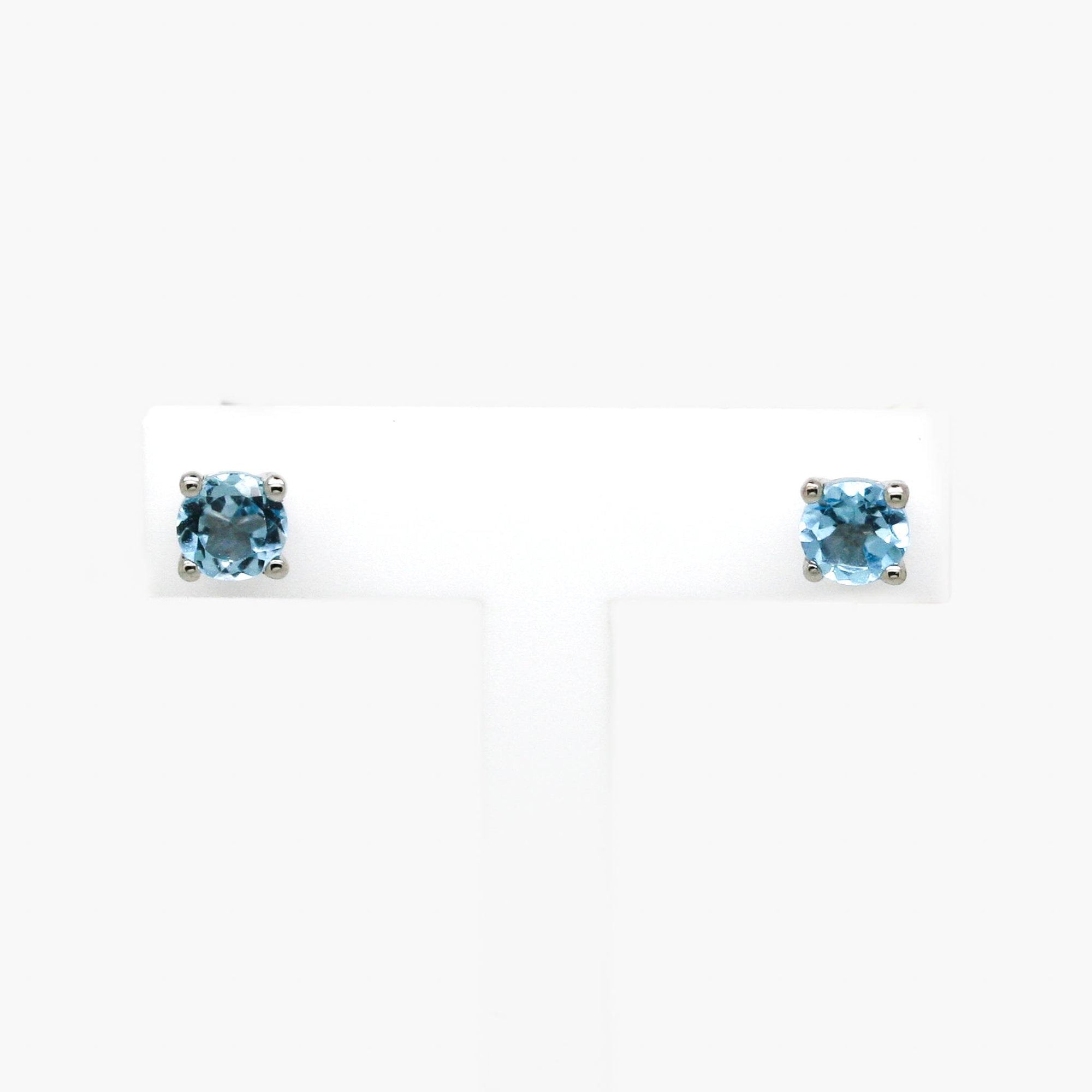 Silver Blue Topaz Stud Earrings - Jordans Jewellers
