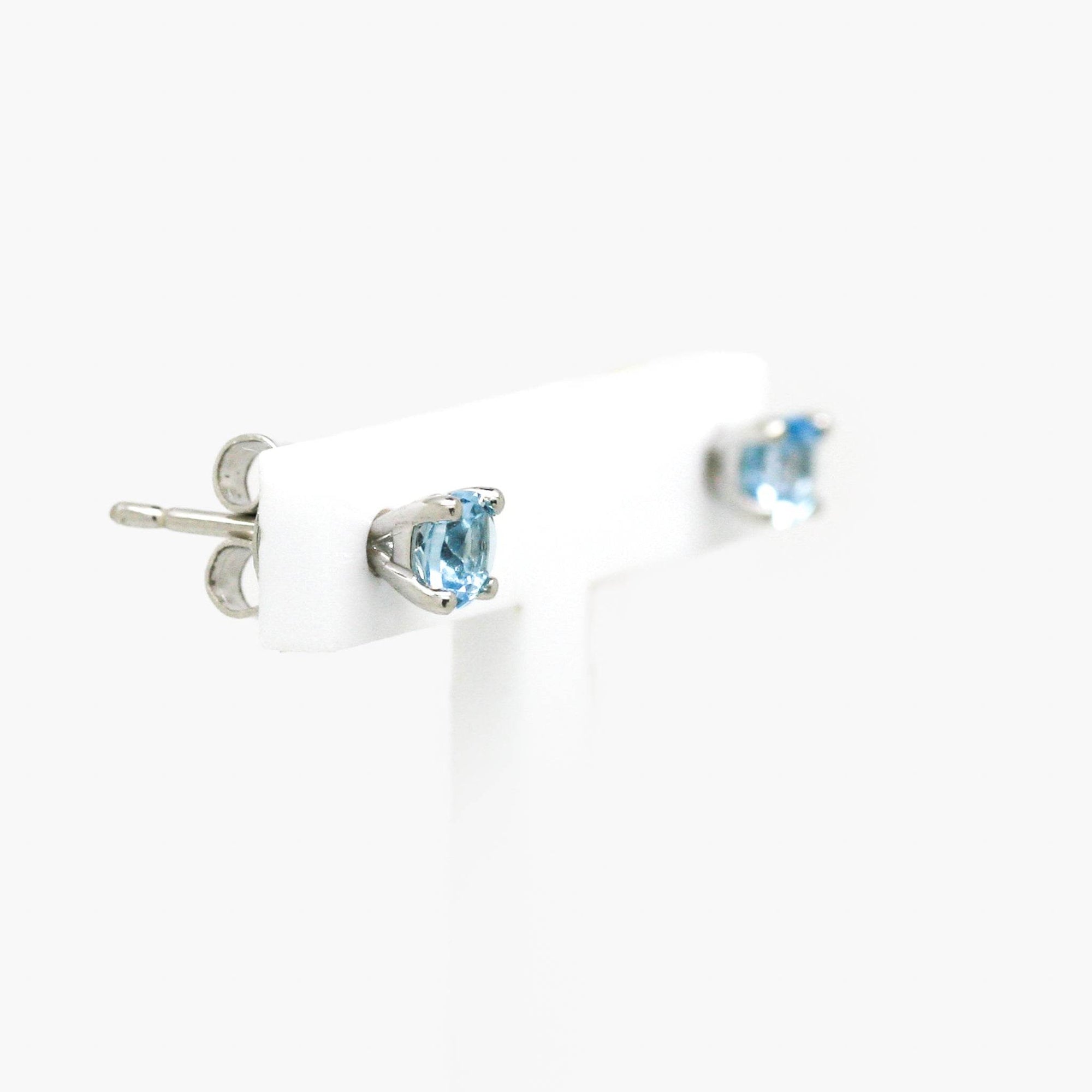 Silver Blue Topaz Stud Earrings - Jordans Jewellers