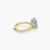 Aquamarine Solitaire Ring 9ct White And Yellow Gold