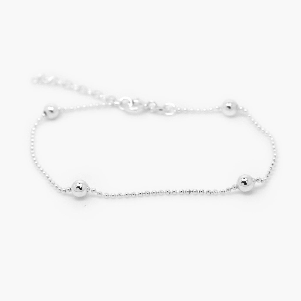 Silver Ball & Beads Bracelet - Jordans Jewellers