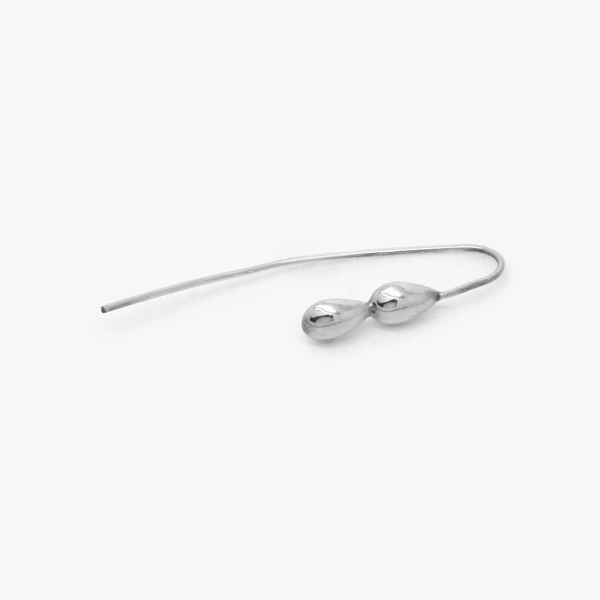 Silver Double Teardrop Hook Earrings - Jordans Jewellers