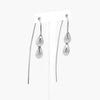 Silver Double Teardrop Hook Earrings