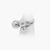 Adjustable Silver Polished Spheres Ring - Jordans Jewellers