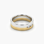 18ct White & Yellow Gold Diamond Set Band Ring