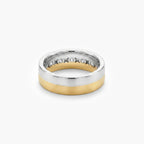 18ct White & Yellow Gold Diamond Set Band Ring