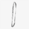 NEW Silver Hammered Square Bangle