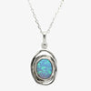 NEW Oval Blue Opalite Pendant Necklace