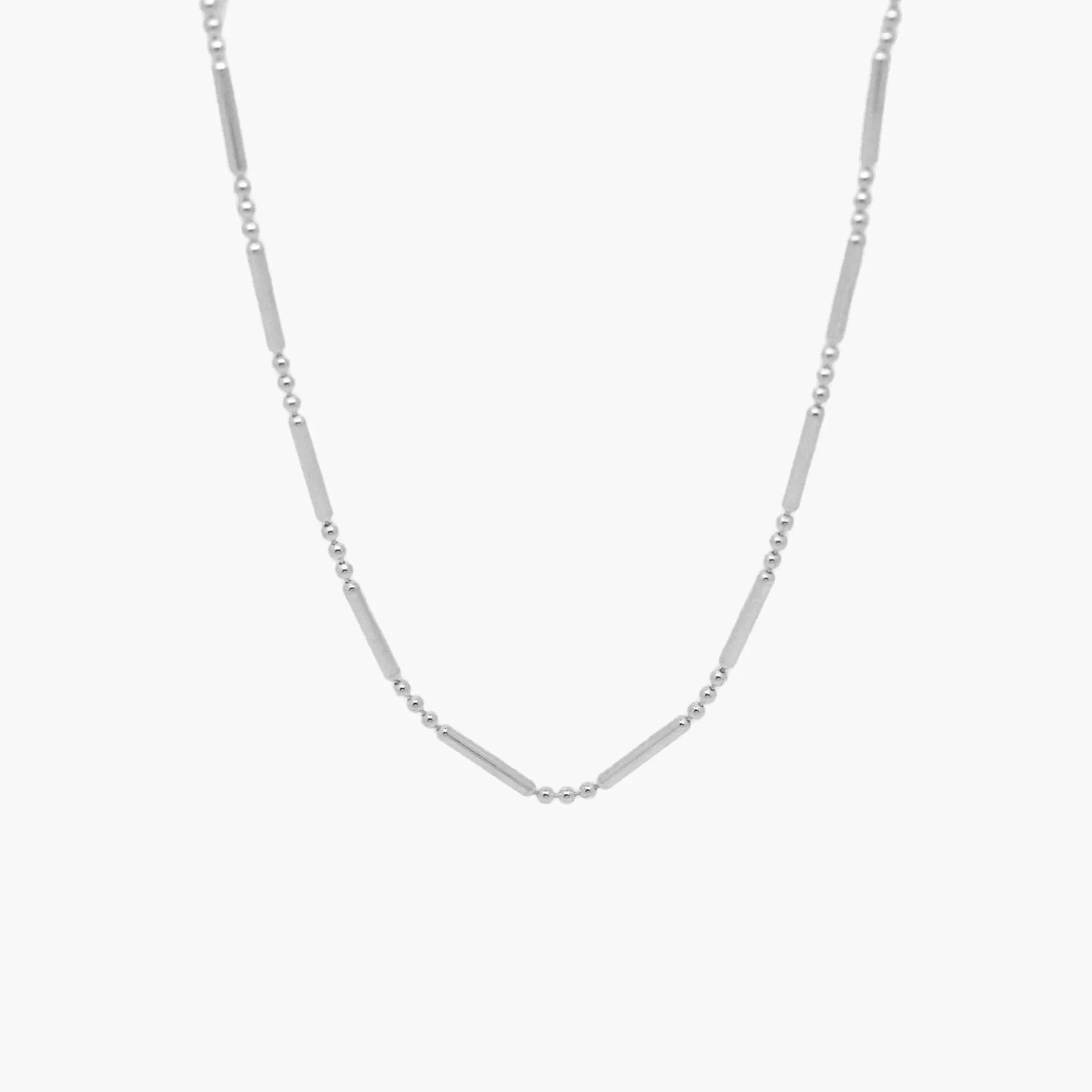 Silver Bar & Ball Chain Necklace - Jordans Jewellers