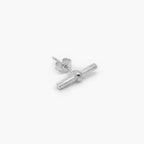 Silver Minimal Bar Stud Earrings - Jordans Jewellers