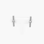 Silver Minimal Bar Stud Earrings - Jordans Jewellers