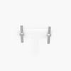 Silver Minimal Bar Stud Earrings - Jordans Jewellers