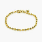 14ct Yellow Gold Adjustable Beaded Bracelet - Jordans Jewellers