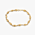 9ct Yellow Gold Teardrop Bead Bracelet