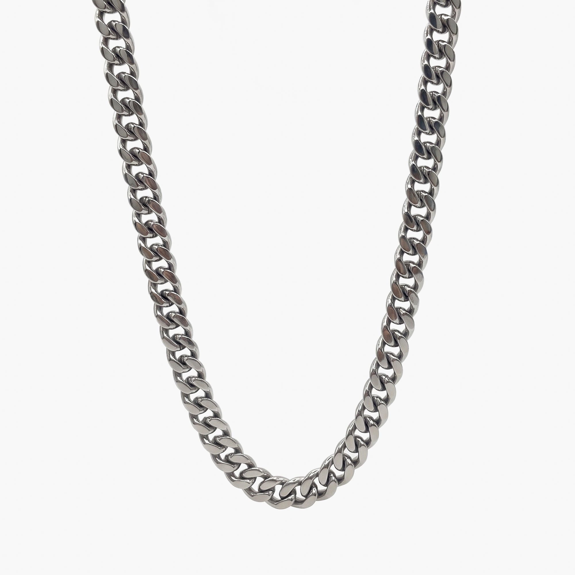 Men's Stainless Steel 8mm Cuban Curb Link Chain