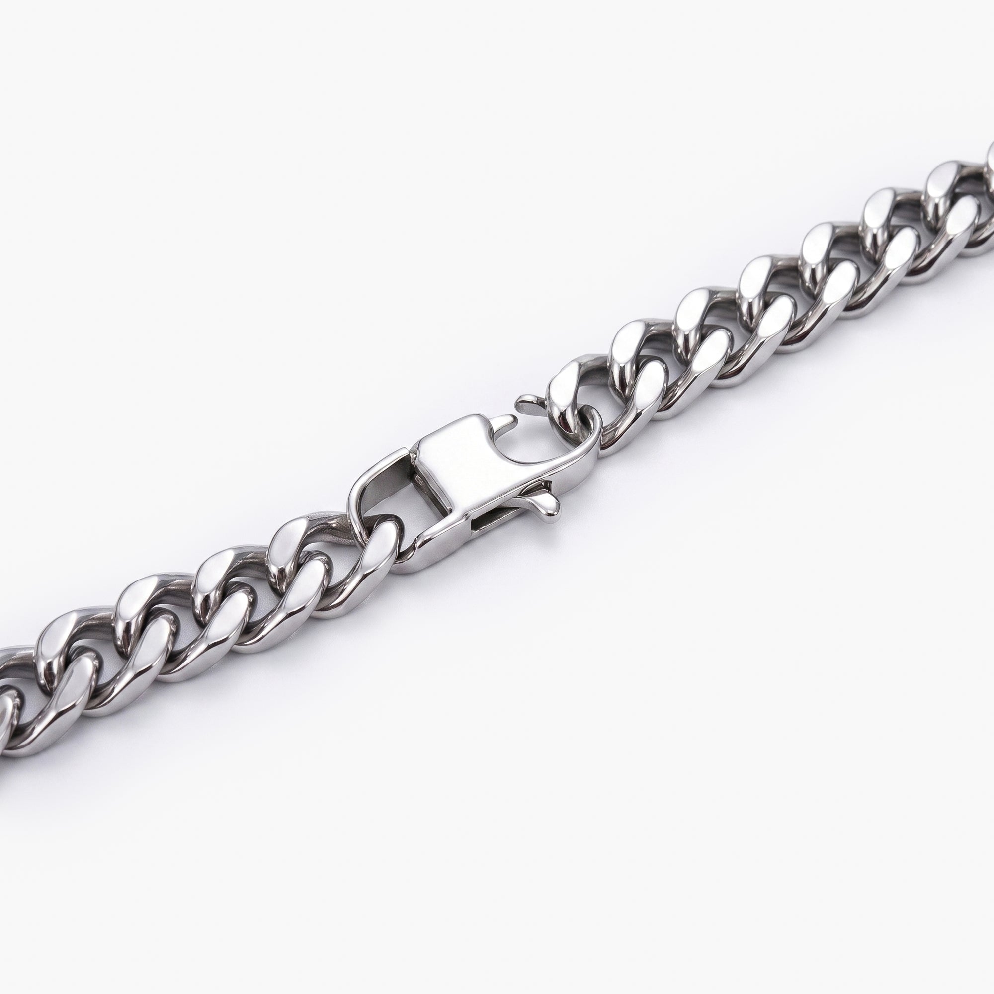 Men's Stainless Steel 8mm Cuban Curb Link Chain