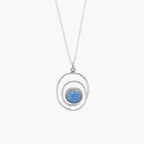 Silver Opalite Spiral Pendant Necklace - Jordans Jewellers