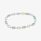 9ct Gold Blue Topaz Bracelet
