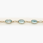 Blue Topaz Bracelet 9ct Yellow Gold - Jordans Jewellers