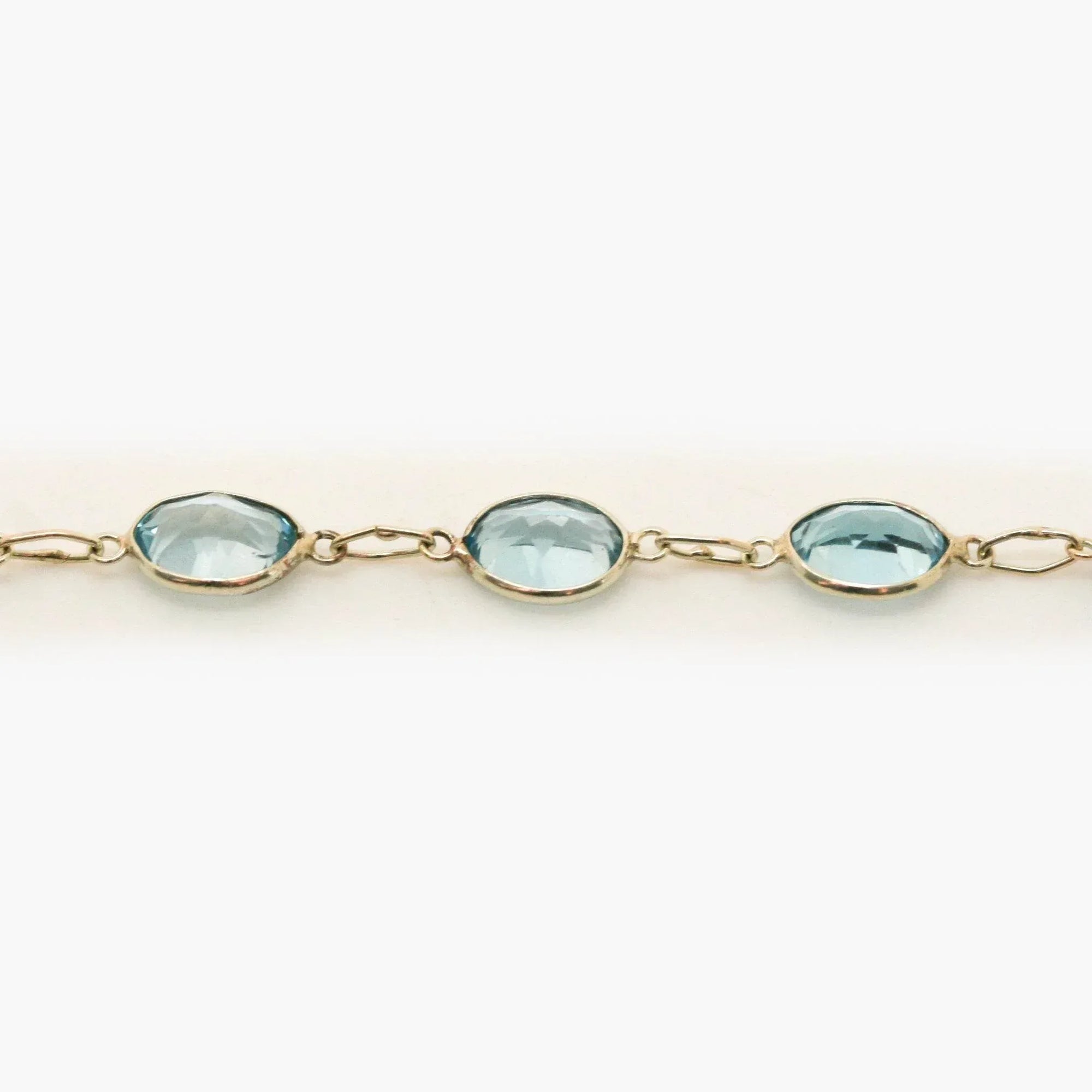 Blue Topaz Bracelet 9ct Yellow Gold - Jordans Jewellers