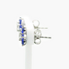 NEW Blue CZ Flower Earrings