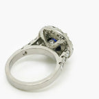 Platinum Sapphire and Diamond Cluster Ring - Jordans Jewellers
