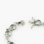 Silver Blue Topaz Circles Bracelet - Jordans Jewellers