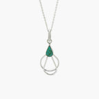 Silver Teardrop Turquoise Pendant Necklace - Jordans Jewellers