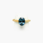 9ct Yellow Gold London Blue Topaz Solitaire Ring - Jordans Jewellers