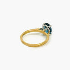 9ct Yellow Gold London Blue Topaz Solitaire Ring - Jordans Jewellers