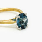 9ct Yellow Gold London Blue Topaz Solitaire Ring - Jordans Jewellers