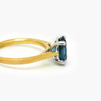 9ct Yellow Gold London Blue Topaz Solitaire Ring - Jordans Jewellers