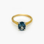 9ct Yellow Gold London Blue Topaz Solitaire Ring - Jordans Jewellers