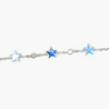 NEW Silver Blue Enamel Star Bracelet