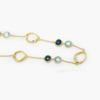 Sky & London Blue Topaz Necklace in 9ct Yellow Gold - Jordans Jewellers