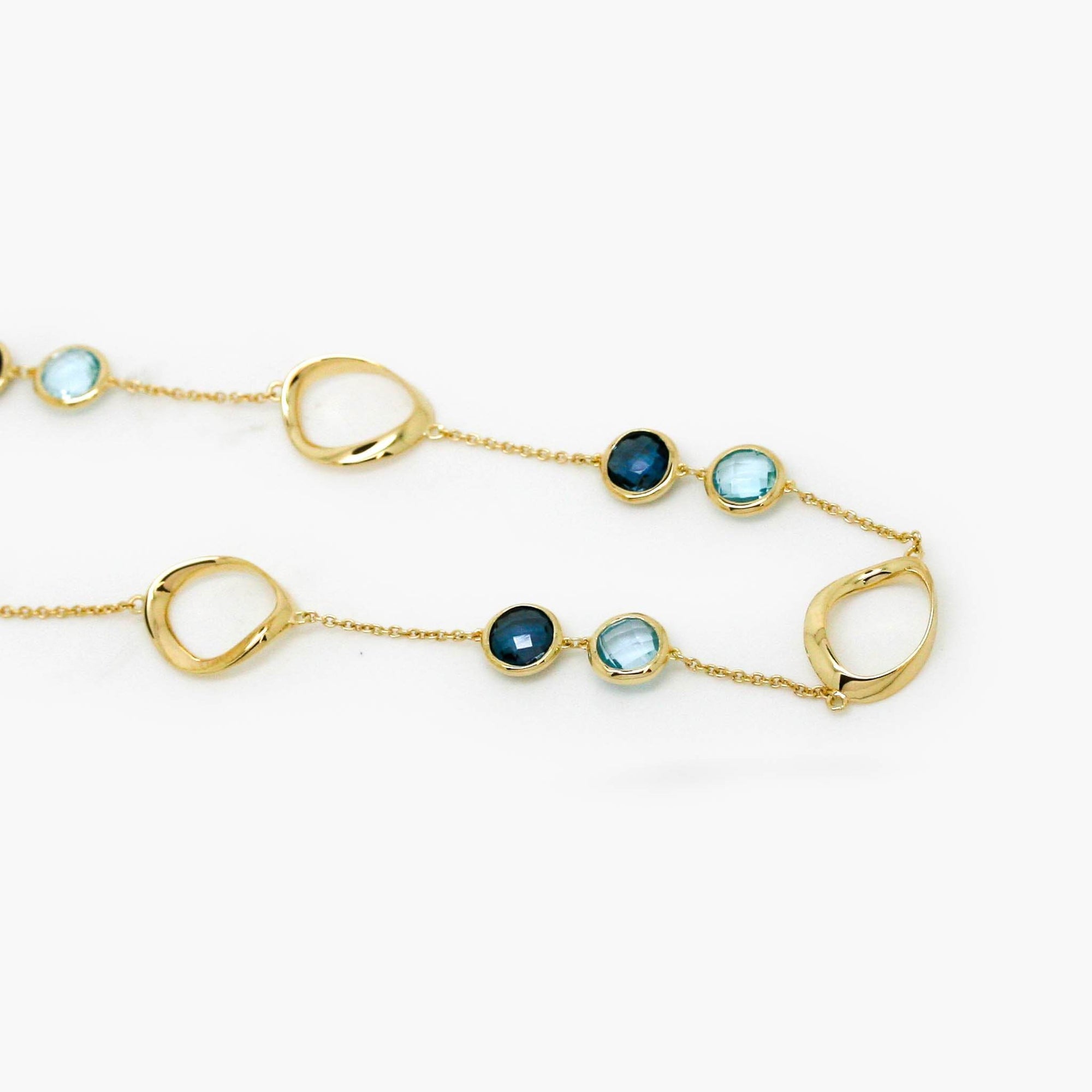 Sky & London Blue Topaz Necklace in 9ct Yellow Gold - Jordans Jewellers