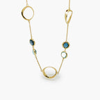 Sky & London Blue Topaz Necklace in 9ct Yellow Gold - Jordans Jewellers