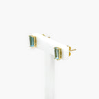 Blue Topaz Baguette Stud Earrings in 9ct Yellow Gold - Jordans Jewellers